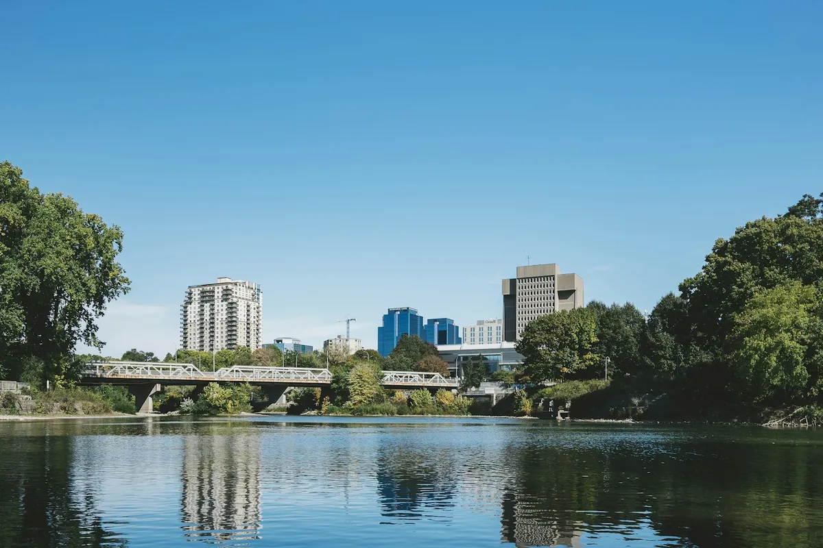 Downtown London, Ontario, seen across the Thames River